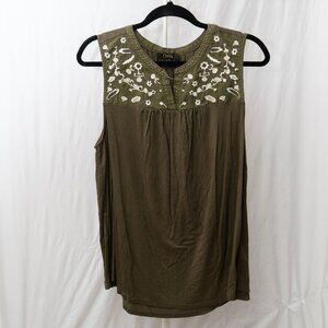 Dalia Brand - Olive green tank top Size XL